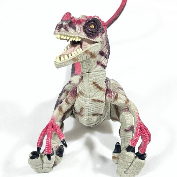 Jurassic Park 3 Dilophosaurus Velociraptor Triceratops Lot of 3 Hasbro 2000 - Picture 11 of 16